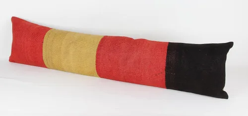 Miniatura 3 de Funda de almohada Kilim tamaño King de 12 x 47 pulgadas, hecha a mano, almohada lumbar oriental Kilim orgánica, funda de cojín decorativa oblonga
