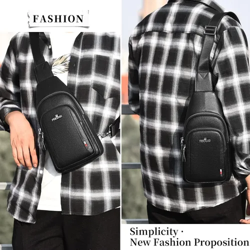 Miniatura 2 de FSD.WG Mochila bandolera para hombre, bolsa de pecho, bolsa de hombro, bolsa de viaje para hombres con resistente al agua