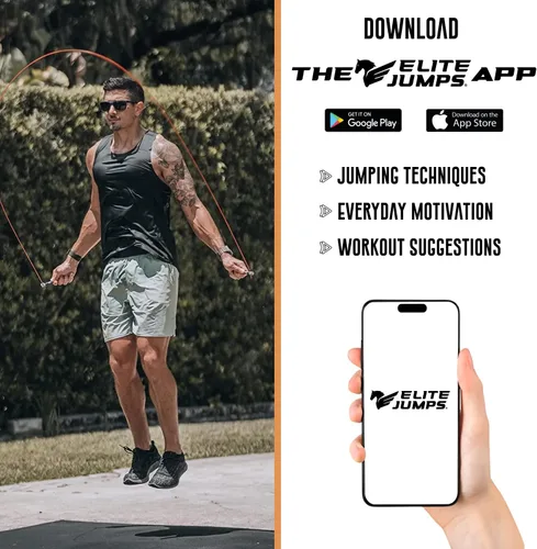 Miniatura 6 de Elite Jumps Surge - Cuerda de velocidad profesional para dobles bajos, mango patentado de doble rodamiento ultra ligero para control de giro premium