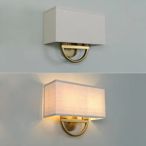 Miniatura 7 de Yosoan Aplique de pared de latón dorado, estilo bohemio, para escaleras, 2 luces, para interiores, con cable doble, montaje en pared, luces de base