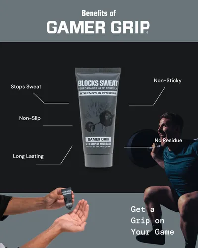 Miniatura 6 de Gamer Grip Crema Strength & Fitness para manos sudorosas, fórmula líquida sin tiza, crema de agarre para levantamiento de pesas, escalada, golf