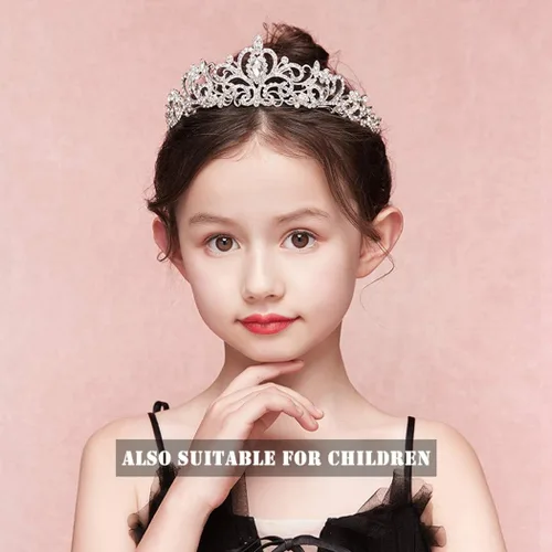 Miniatura 4 de COCIDE Tiara Crystal Crowns Princess Rhinestone Crown with Combs Bride Headbands Bridal Wedding Prom Birthday Party Hair Accessories Jewelry for