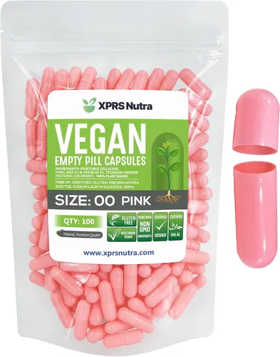 Miniatura 21 de XPRS Nutra Cápsulas vacías de tamaño 00 – 100 cápsulas veganas vacías – Pastillas vacías vegetarianas – Relleno de cápsulas vegetales DIY
