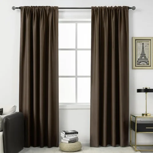 Miniatura 66 de DUALIFE Cortinas opacas de 45 pulgadas de largo, 2 paneles para ventanas pequeñas de dormitorio, aislamiento térmico, bolsillo para barra, cortinas
