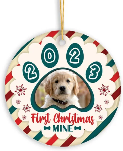 Miniatura 6 de Adorno de bebé de primera Navidad con foto personalizada, adorno de árbol de Navidad con foto personalizada, adorno de recuerdo de bebé, regalo