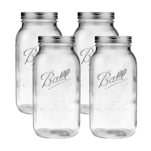 Miniatura 29 de Ball Mason, Frascos de mermelada con tapas y bandas, Set de 12 unidades de 4 oz, 4 onza, Transparente