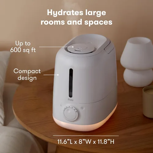Miniatura 3 de Frida Baby 3-en-1 XL Humidificador de relleno superior para dormitorio, alivio de resfriado y gripe, humidificador de niebla fría de tanque de 6L +
