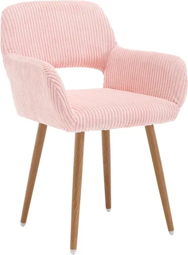 Miniatura 37 de KCC Sillas Pequeñas y Modernas con Brazos para Comedor 1 Pieza, Asiento Lateral Tapizado en Terciopelo de Mediados de Siglo Club para Invitados