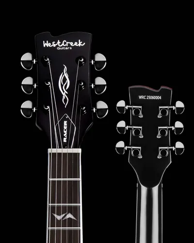 Miniatura 5 de WestCreek RACER - Guitarra eléctrica de cuerpo sólido, guitarra SG, trastes de extremo redondeado, tuerca de hueso, diapasón de palisandro, cuerpo