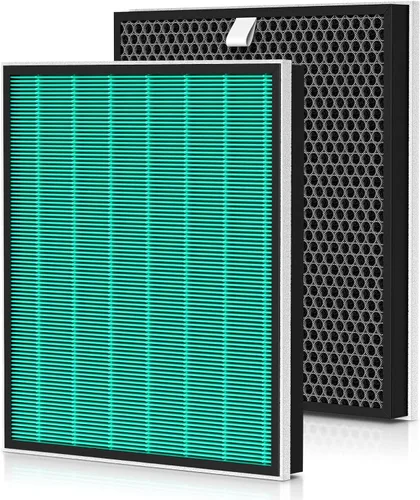 Miniatura 9 de 2 juegos de filtros de repuesto para Coway Airmega 150(W) 150(K) purificador de aire, 2 filtros HEPA y 8 filtros de carbono activo, AP-1019C-FP