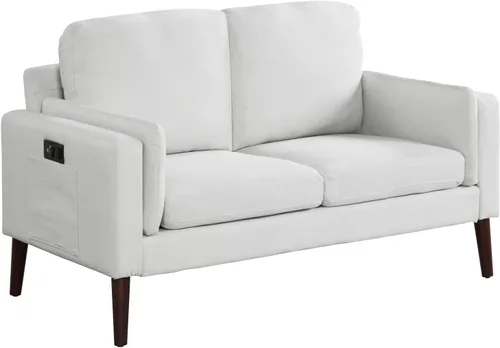 Miniatura 6 de LifeStyle Solutions Nolan - Sofá biplaza, color gris claro