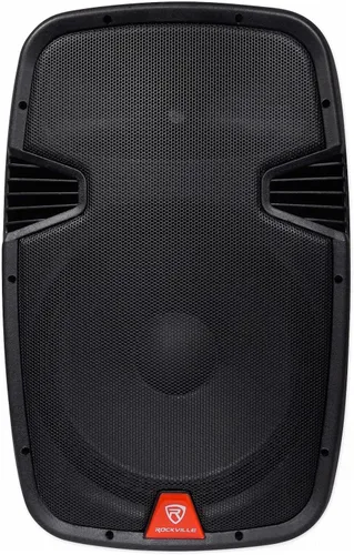 Miniatura 3 de Paquete Rockville RAM15BT: Bocina recargable activa de 15 pulgadas, 800 vatios de potencia máxima / 200 vatios RMS para DJ/PA, 2 micrófonos VHF