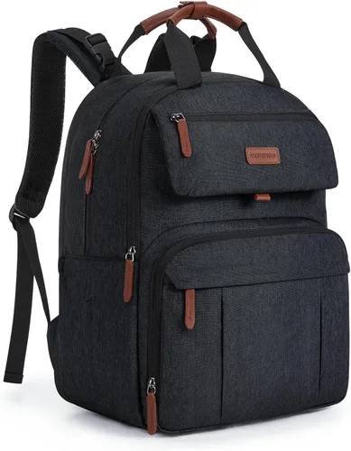 Mommore Mochila para pañales, bolsa de pañales extra grande para 2 niños/gemelos con cambiador para viajes al aire libre, 1-negro, Grande