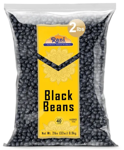 Miniatura 20 de Rani Black Eyed Peas, Guisantes de Carita Secos (Lobhia) 400oz (25lbs) 11.36kg Caja a Granel ~ Completamente Natural Vegano Kosher Apto