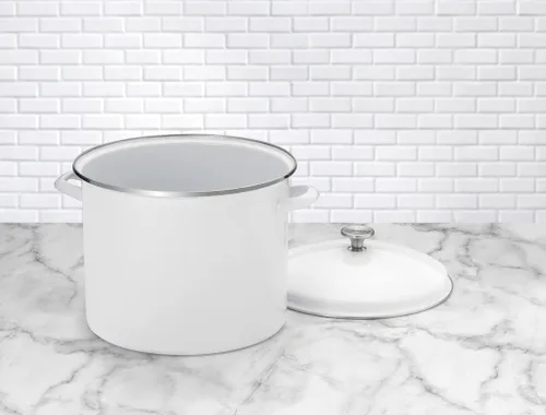 Miniatura 2 de Cuisinart Olla esmaltada con tapa, 16 cuartos de galón, color blanco