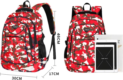 Miniatura 2 de Mochilas ligeras casuales para niños y niñas, mochilas escolares, mochila para laptop de 15 pulgadas, bolsa de viaje