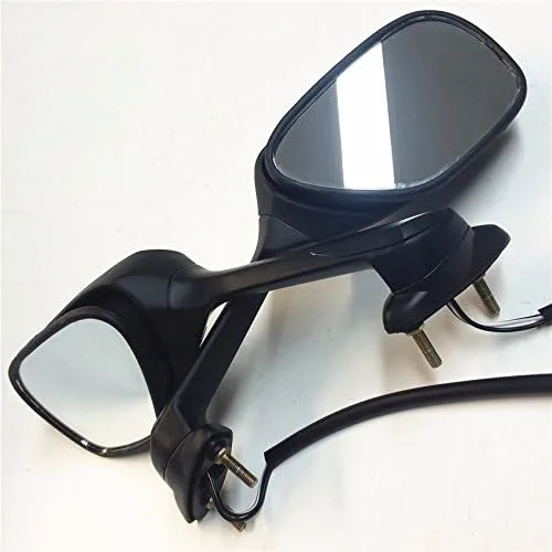 Miniatura 9 de Espejos estilo SMT-OEM compatibles con Suzuki GSXR600 750 2009 2010 2011 2012 GSXR1000 Negro con luz LED amarilla Señales de giro Producto