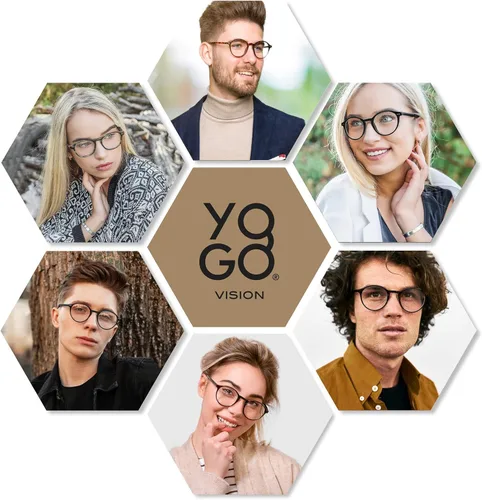 Miniatura 6 de Yogo Vision Reading Glasses for Women Men Blue Light Blocking Reading Glasses Round Readers