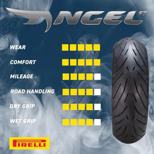 Miniatura 3 de Pirelli Angel ST 160/60ZR17 (69W) Neumático trasero para motocicleta – Neumático deportivo de alto rendimiento para mayor agarre, durabilidad