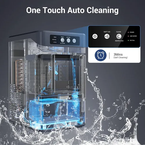 Miniatura 4 de Nugget - Máquina de hielo para encimera, 44 libras/24 horas con tanque de 0.8 galones, máquina de hielo de pellets autolimpiante lista en 5-10