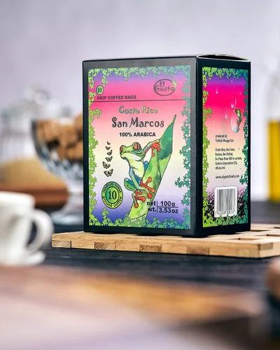 Miniatura 6 de Bolsas de café de goteo costarricenses molido de tostado medio (paquete de 10) – 100% granos arábica frescos, cultivados a la sombra y de origen