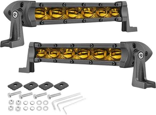 Miniatura 15 de Barra de luz LED de 30 pulgadas de fila única de 168 W, kit de luz LED delgado con arnés de cableado, cubierta negra, combo de haz puntual y amplio
