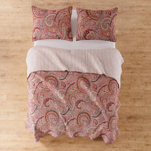 Miniatura 2 de Levtex Home - Juego de edredón rojo abeto - Edredón matrimonial/Queen (88 x 92 pulgadas) + dos fundas de almohada estándar (26 x 20 pulgadas)