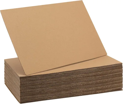 50 hojas de cartón corrugado de 11 x 17 pulgadas, almohadillas de embalaje planas, hojas de relleno de cartón corrugado, hojas de cartón para envío