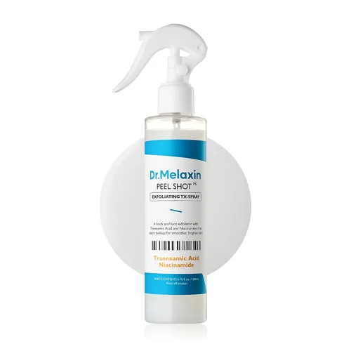 Dr.Melaxin Peel Shot - Spray exfoliante TX-Spray 6.76 onzas líquidas – 99% de ácido tranexámico y niacinamida para tono de piel desigual, AHA PHA