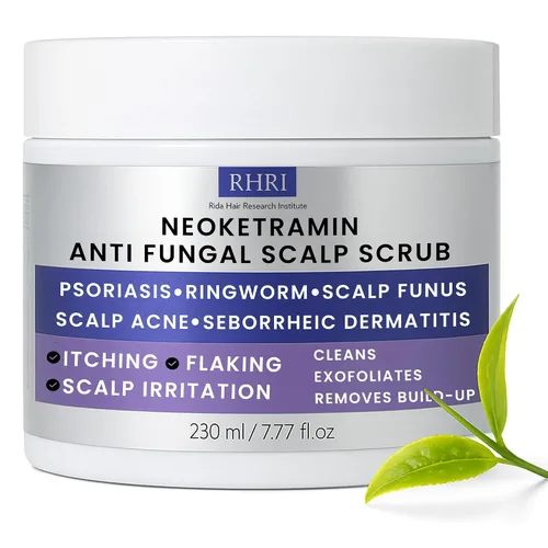 Rida Hair Research Institute Exfoliante Antifúngico para Hombres y Mujeres | Anticaspa, Medicado, Exfoliante para Foliculitis para Cuero Cabelludo