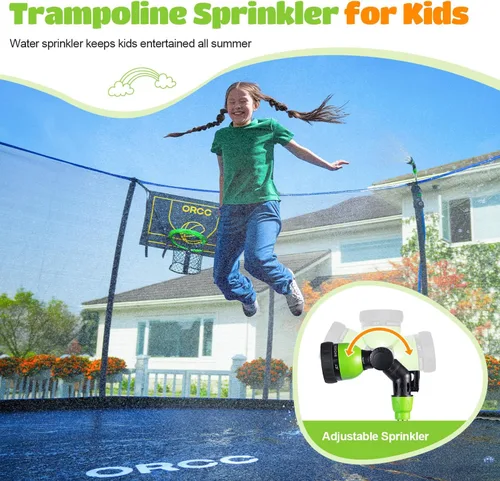 Miniatura 7 de ORCC Trampolín para niños, capacidad de peso de 1200 libras, trampolín al aire libre 16, 15, 14, 12, 10, 8 pies, trampolines para niños y adultos