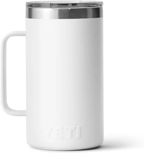Miniatura 4 de YETI Rambler - Taza de acero inoxidable aislada al vacío con tapa MagSlider, 24 onzas Blanco