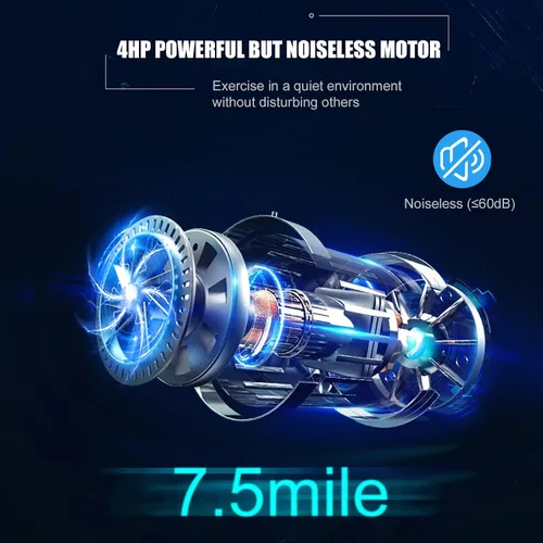 Miniatura 7 de Goplus Caminadora plegable de alta resistencia 4.0HP, caminadora eléctrica plegable Superfit con pantalla táctil LED, cinturón de frecuencia