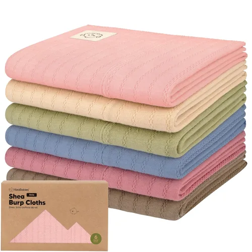 Miniatura 25 de Paños orgánicos para bebés niño y niña - Juego de 6 toallas grandes de algodón para eructar, paños para baba, súper absorbentes, ultra suaves