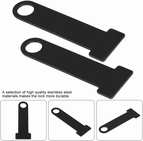 Miniatura 6 de D Ring Lock Acero inoxidable Universal Casco Correa Motocicleta (negro)