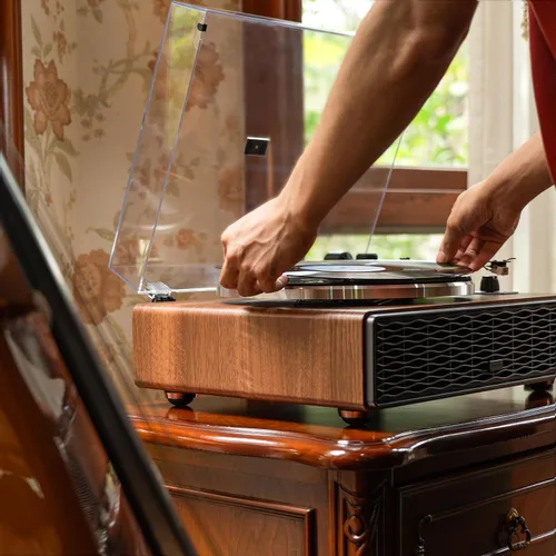 Miniatura 3 de Annesburg Reproductor de Discos de Vinilo, Tocadiscos Bluetooth con Altavoces Incorporados para Discos de Vinilo, Alta Fidelidad con Transmisión por