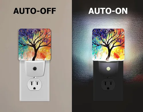 Miniatura 3 de WIRESTER Luz nocturna LED enchufable, lámpara con sensor automático del atardecer al amanecer para dormitorio, baño, cocina, pasillo, escaleras