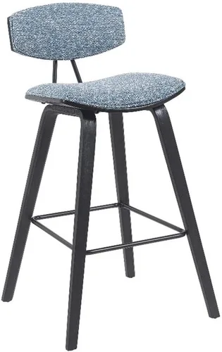 Miniatura 24 de Armen Living Fox - Taburete de bar moderno de mediados de siglo de piel sintética gris y madera negra de 25.5 pulgadas Piel sintética gris/negro
