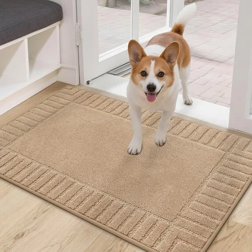 Miniatura 12 de BEQHAUSE Alfombra Antideslizante para Puerta Principal Alfombra Lavable de Bajo Perfil para Entrada Alfombras para Puerta Principal Trampa para Negro