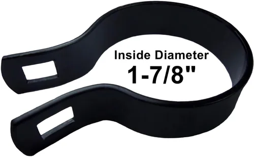 Miniatura 2 de Jake Sales Banda de soporte de 1-7/8 pulgadas para valla de eslabones de cadena, uso para postes de diámetro exterior de 1-7/8 pulgadas - Banda