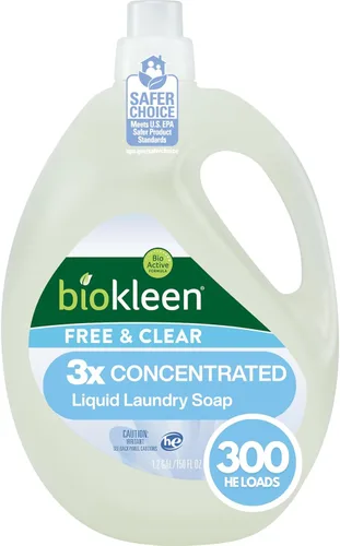 Miniatura 8 de Biokleen Detergente líquido natural para ropa - 300 cargas - Ecológico, concentrado, a base de plantas, seguro para niños y mascotas, sin