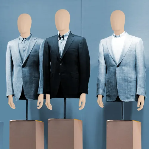 Miniatura 5 de maniquí femenino sin cabeza, de plástico ajustable, cuerpo medio para exhibición, con cabeza y soporte de metal, para tiendas minoristas de ropa
