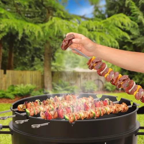 Miniatura 3 de Only Fire - Juego de anillos para asador con brocheta Kabob para hervidor Weber de 22 1/2 pulgadas y otras parrillas de carbón similares