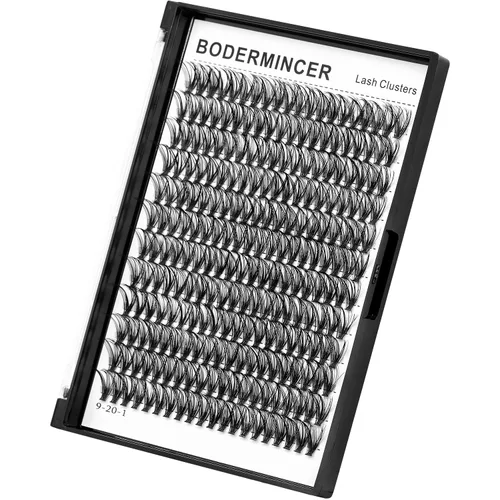 Bodermincer - Bandeja grande de 240 pestañas de rizo D de 0.3 a 0.8 pulgadas (8 a 20 mm) para elegir, pestañas postizas individual para maquillaje