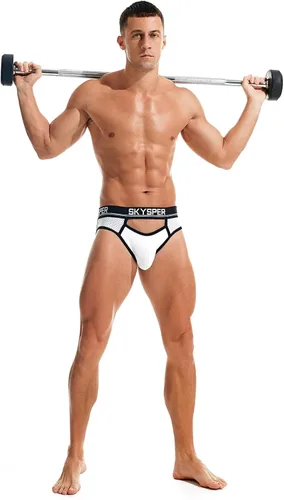 Miniatura 70 de SKYSPER Jock Strap Athletic Supporter para hombres Sexy Jockstrap Ropa interior masculina