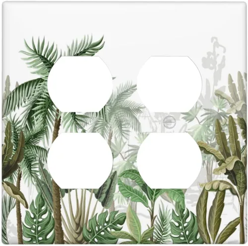 Miniatura 95 de Hojas de eucalipto, vegetación, flores de vid, sencillez, cubiertas decorativas de salida de 1 pandilla, placa de pared para interruptor de luz