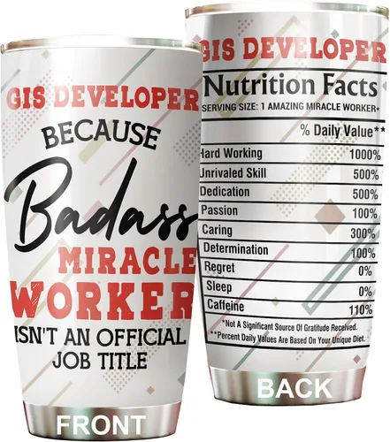 Miracle Worker - Vaso de acero inoxidable de 20 onzas, regalos divertidos a granel para oficina, mujeres, hombres, amigos de trabajo, compañeros de