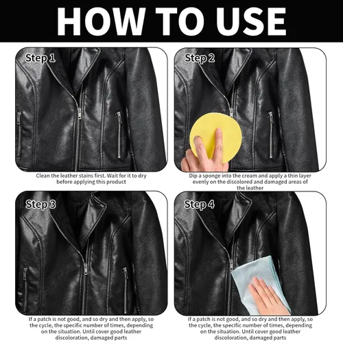 Miniatura 4 de TBTFW Restaurador de color de cuero, bálsamo recolorante de cuero negro, tinte de cuero, utilizado para reparar sofás desgastados y envejecidos