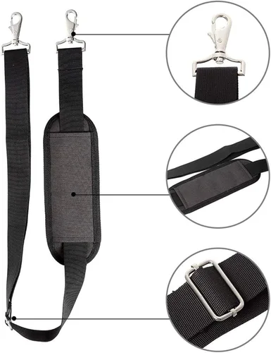 Miniatura 7 de JAKAGO Correa de hombro de repuesto de 61 pulgadas, correa acolchada larga para bolsa de lona, cinturón de hombro ajustable universal