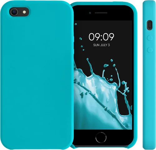 Miniatura 4 de kwmobile Funda Compatible con Apple iPhone SE (1.Gen 2016) / iPhone 5 / iPhone 5S Funda - Cubierta de Teléfono de Silicona TPU Suave - Cool Glacier